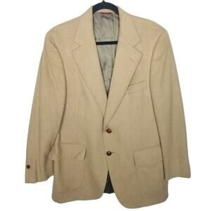 Vintage Hart Schaffner & Marx Mens Camel Hair Blazer Sport Coat Sz 42R Designer